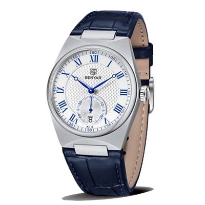 Relógio De Quartzo Retrô Masculino Pulseira Design Animal Print Impermeável 3atm Azul