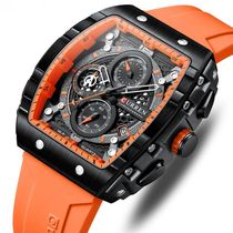 Relógio De Pulso Quartzo Masculino, Impermeável, Luminoso 8442 - Laranja