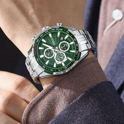 Relógio Masculino Esportivo De Quartzo Multifuncional Verde