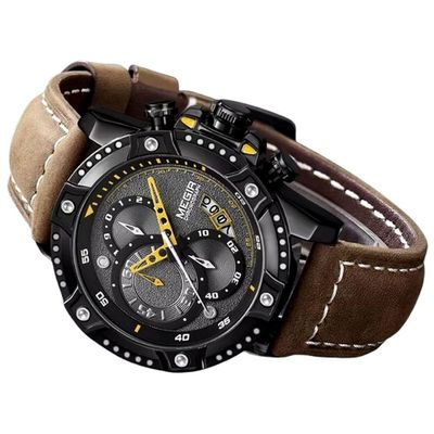 Relógio Masculino Casual Quartzo Esportivo à Prova água 3atm Multifuncional Marrom
