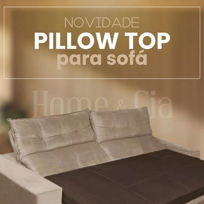 Pillow Top Para Sofá Reclinável 10cm 1200g-m² 180x90cm Cinza