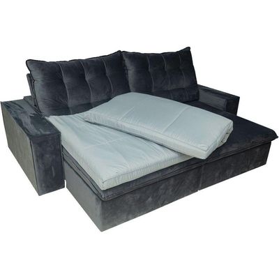 Pillow Top Para Sofá Reclinável 10cm 1200g-m² 180x90cm Cinza