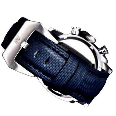 Relógio De Quartzo Mostrador Luminoso Benyar Masculino Design Tonneau Impermeavel Azul Prata