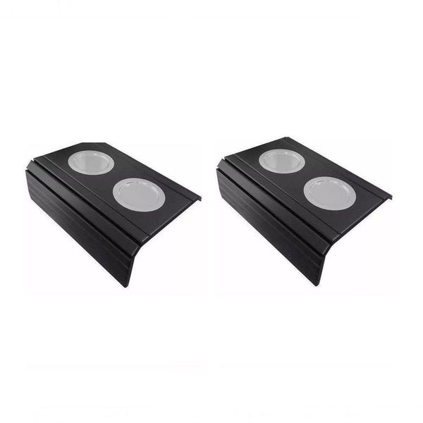 Esteira para Braço de Sofá com Porta Copo Kit 2un Preto