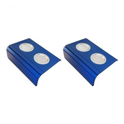 Esteira Decorativa Laqueada Apoio Sofá Cop Alumínio Azul Bic