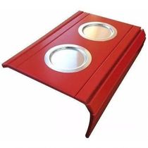 Esteira Decorativa Laqueada Apoio Sofá Cop Alumínio Vermelho