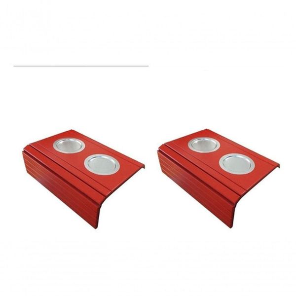 Kit 02 Esteira Laqueada Sofá Vermelho
