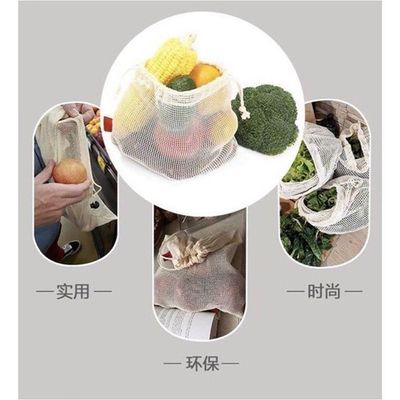 Kit 12 Saco De Algodão Alimentos Frutas Legumes Multiusos