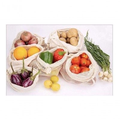 Kit 12 Saco De Algodão Alimentos Frutas Legumes Multiusos