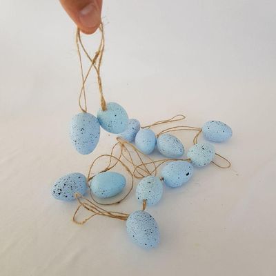 Kit Com 12 Ovinhos De Páscoa Azul