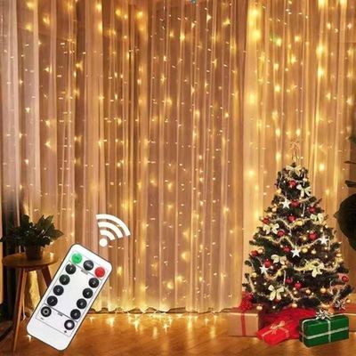 Cortina De Fio De Fada 300 Leds (entrada Usb) 3x3m