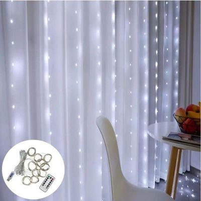 Cortina De Fio De Fada 300 Leds (entrada Usb) 3x3m