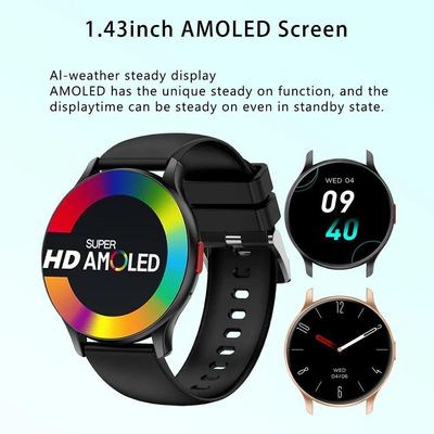 Relógio Inteligente 1.43 Polegadas Amoled Senbono Max 11 Preto