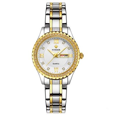 Relógio De Pulso Feminino Fino Com Strass Moda Casual