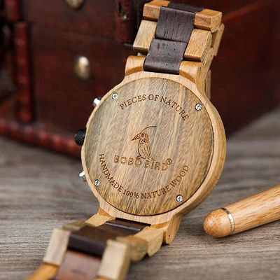 Relogio Masculino Bobo Bird W-R21 À Prova D'Água Com Caixa-1