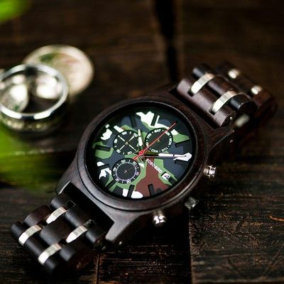 Relógio Masculino Bobo Bird Gr017 Não À Prova D' Água