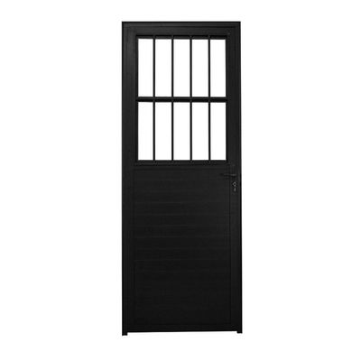 Porta Social Lambril Alumínio Preto 2.10 X 90 Lado Direito – Hale