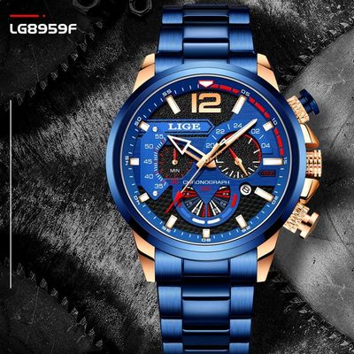 Relógio Masculino De Pulso Esporte Aço Inoxidável Luminoso