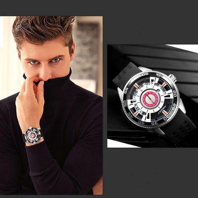 Relógio Masculino De Pulseira De Silicone A Prova D'Água