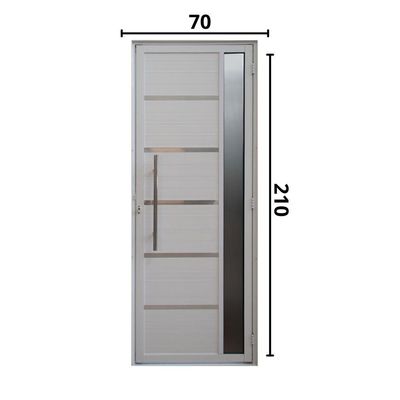 Porta Lambril Solara Com Visor E Puxador 70 X 2.10 Branca Lado Direito – Hale