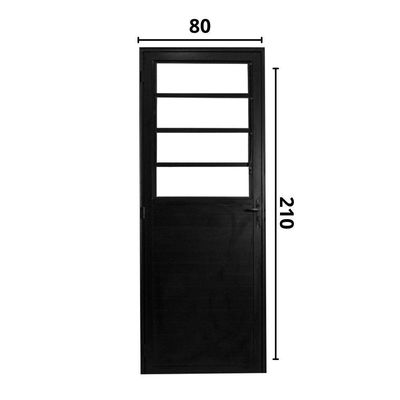 Porta Basculante Lambril Alumínio Preto 2.10 X 80 Lado Esquerdo – Hale