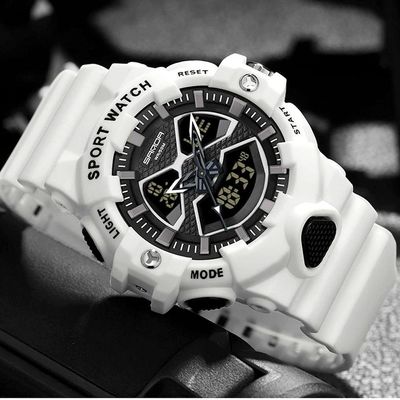 Relógio Pulso Masculino Led Digital Duplo A Prova Dágua