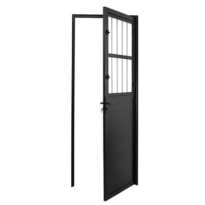 Porta Social Lambril Alumínio Preto 2.10 X 80 Lado Esquerdo – Hale