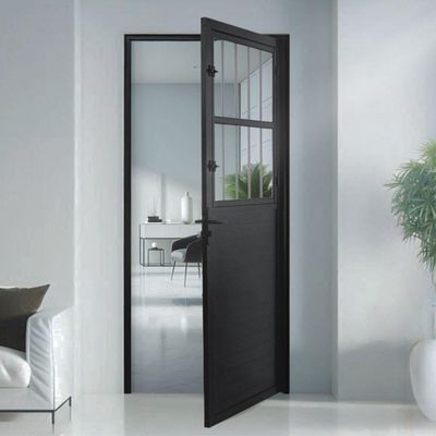 Porta Social Lambril Alumínio Preto 2.10 X 80 Lado Esquerdo – Hale