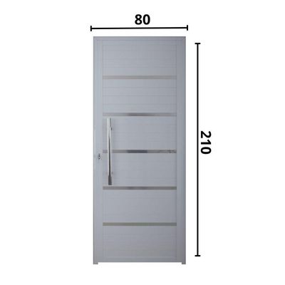 Porta Lambril Solara Com Puxador 80 X 2.10 Branca Lado Esquerdo - Hale