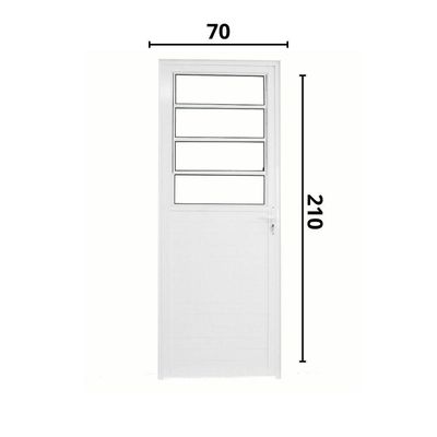 Porta Basculante Lambril Alumínio Branco 2.10 X 70 Lado Direito – Hale