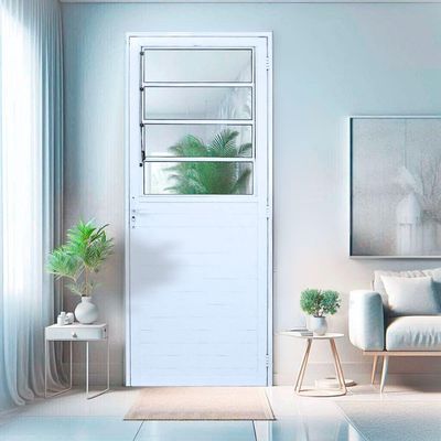 Porta Basculante Lambril Alumínio Branco 2.10 X 70 Lado Direito – Hale