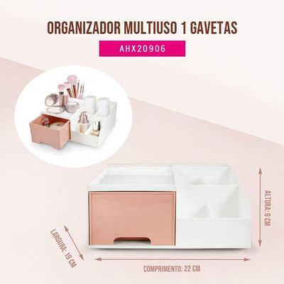 Organizador Multiuso De 1 Gaveta De Mesa Lifestyle Jacki Design Verde