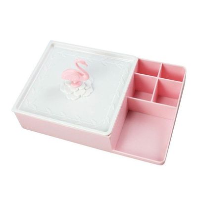 Organizador Multiuso Flamingo De Mesa Lifestyle Jacki Design Rosa-branco