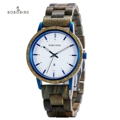 Relógios De Pulso De Quartzo Feminino Bobo Bird 022 à Prova D'água Branco