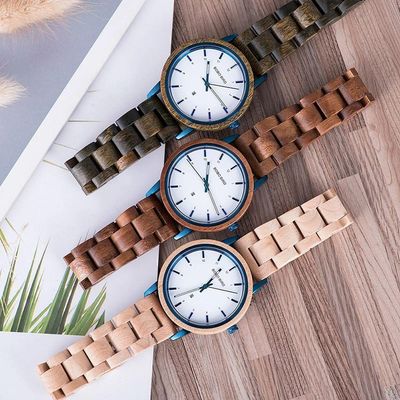 Relógios De Pulso De Quartzo Feminino Bobo Bird 022 à Prova D'água Branco