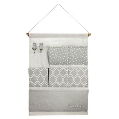 Organizador Porta Trecos P/ Pendurar C/ 6 Bolsos - Linha Loft Cinza