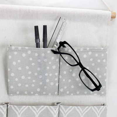 Organizador Porta Trecos P/ Pendurar C/ 6 Bolsos - Linha Loft Cinza