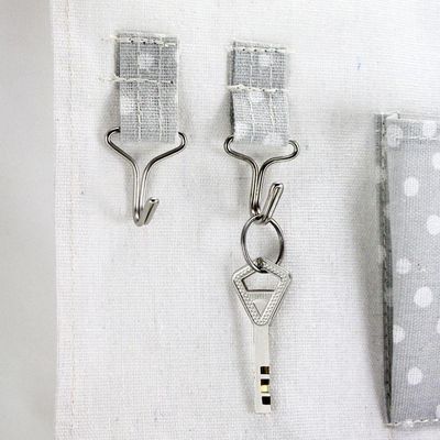 Organizador Porta Trecos P/ Pendurar C/ 6 Bolsos - Linha Loft Cinza