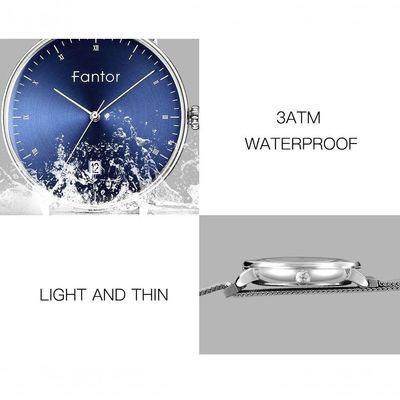 Relógio Feminino Fantor Wf1020l à Prova D'água Prata