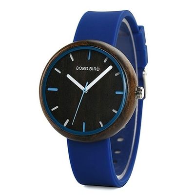 Relógio Feminino Bobo Bird Madeira Wr28 Não à Prova D' água Rosa