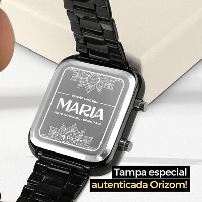 Relogio Digital Feminino Preto + Pulseira Pandora Casual