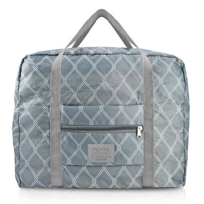 Bolsa De Viagem Dobrável Retangular Estampa Listrada Jacki Design Cinza