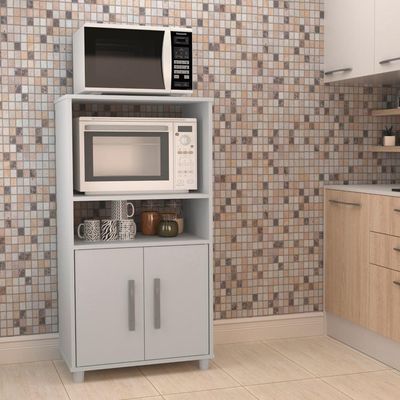Balcão 2 Portas Para Cozinha B02 Branco Novam Branco