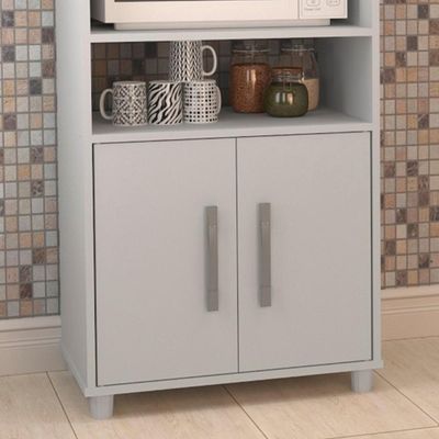 Balcão 2 Portas Para Cozinha B02 Branco Novam Branco