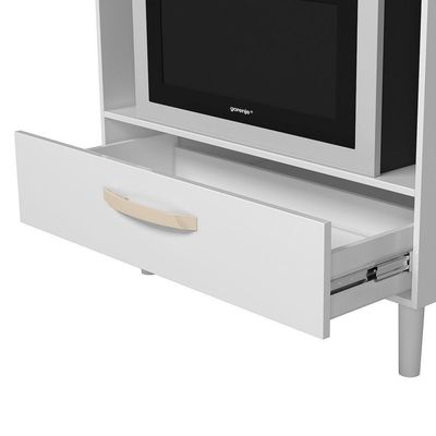Balcão Nicioli Cooktop 1 Gaveta Branco Com Branco
