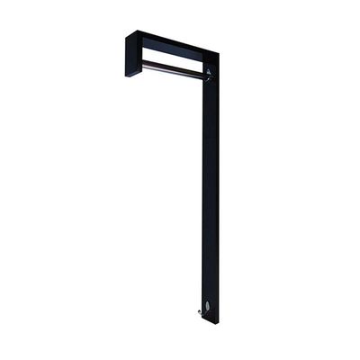 Cabideiro De Parede "j" Arara Camiseiro Porta Bolsas Preto Laca