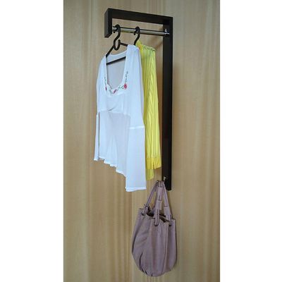 Cabideiro De Parede "j" Arara Camiseiro Porta Bolsas Preto Laca