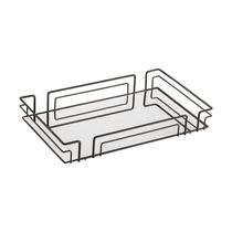 Bandeja Multiuso Hara Luiza Retangular 51,5 X 31,5 Cm Cor:preto