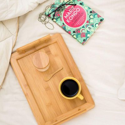 Bandeja De Bambu Oikos Com Alça 35cm Retangular