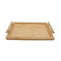 Bandeja De Bambu Oikos Com Alça 35cm Retangular